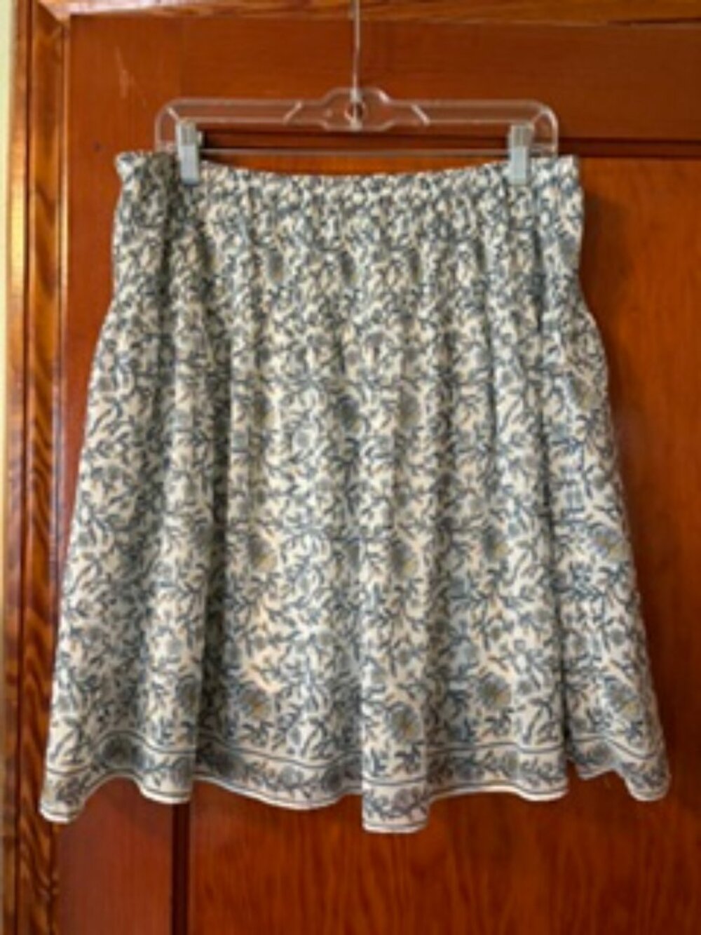 Max Studio Smocked Waist Floral Flowy Skirt